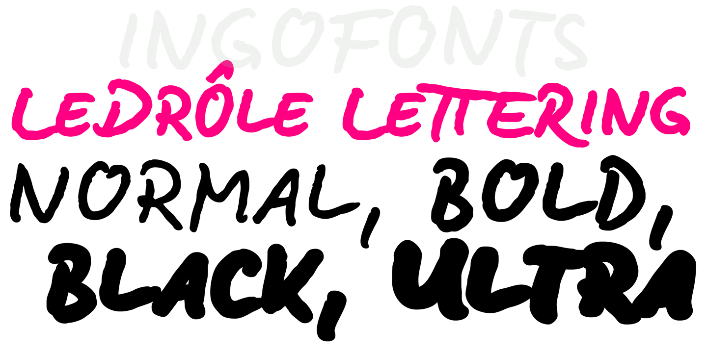 Example font LeDrole Lettering Pro #2